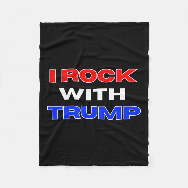 Cobertor De Velo Rock Com Trump (Frente)