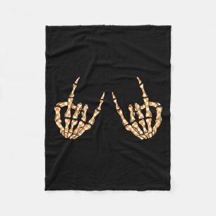 Cobertor De Velo Rock On Halloween Checkered Patterno Mão