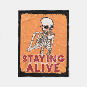 Cobertor De Velo Rock On Rock Star Skeleton Hands - Concert Bynd Gr