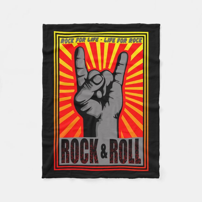 Cobertor De Velo Rock & Roll (Frente)