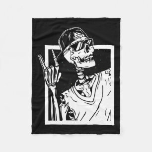 Cobertor De Velo Rock Skeleton Hand Halloween Costume Engraçado Roc