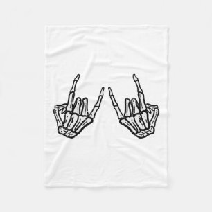 Cobertor De Velo Rocker Hand Sinal Skeleton Retro Halloween Men