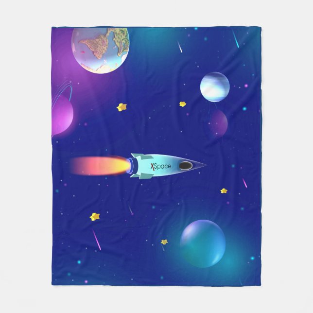 Cobertor De Velo Rocket Fleece Blanket (Frente)