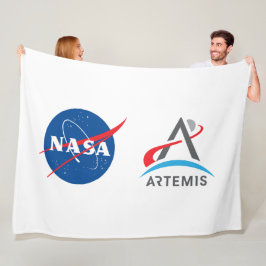 Cobertor De Velo Rocket White do logotipo da NASA Artemis