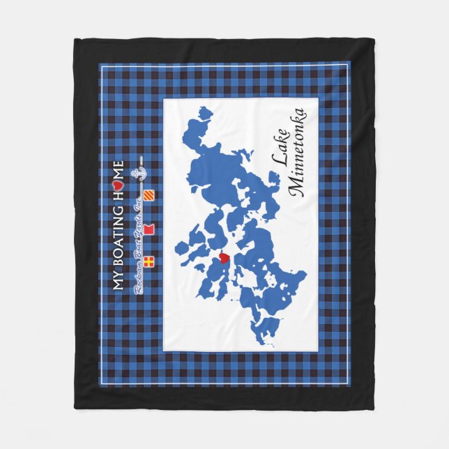 Cobertor De Velo Rockvam Boat Yards Inc. - Lago Minnetonka Blanket (Frente)