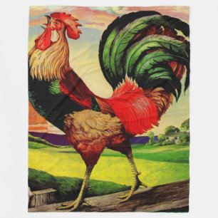 Cobertor De Velo Rocky the Handsome Rooster