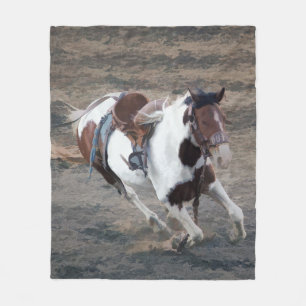 Cobertor De Velo Rodeo Bucking Pinto Bronco