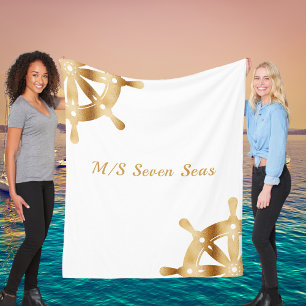 Cobertor De Velo Rodo de direção do iate branco de iate