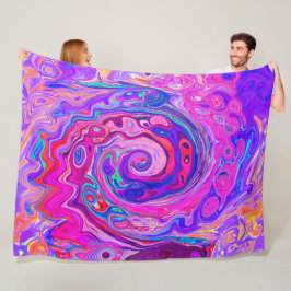 Cobertor De Velo Rodovalho-roxo e Abstrato cor-de-laranja