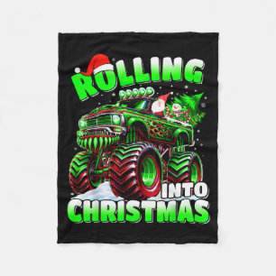 Cobertor De Velo Rolando no Natal Caminhão Monstro Feriado Meninos