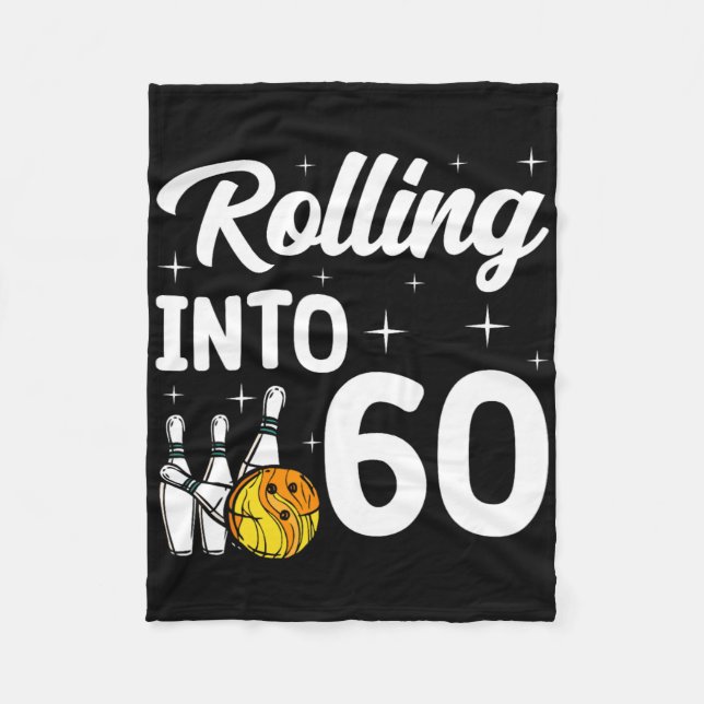 Cobertor De Velo Rolando para 60 Boliches 60º aniversário (Frente)