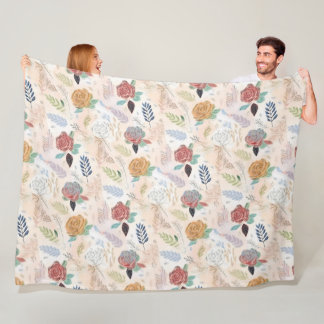Cobertor De Velo Rolha floral de aquarela