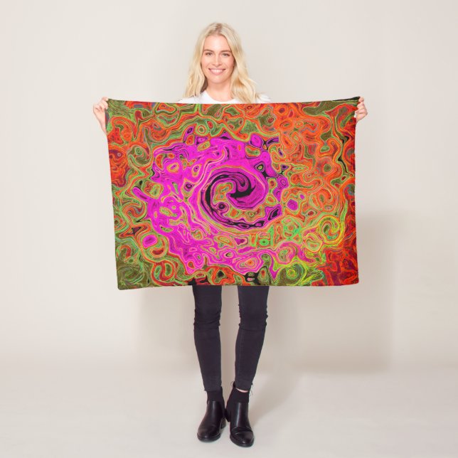 Cobertor De Velo Rolo Líquido Retro-Líquido do Abstrato do Groovk R (In Situ)