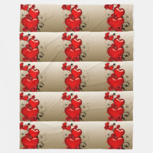Cobertor De Velo Romance de Corações Amor Data Personalizar Anivers