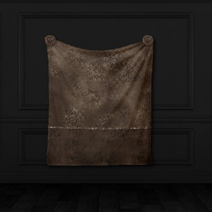 Cobertor De Velo Romance em Bronze à meia-noite   Satinge Damask