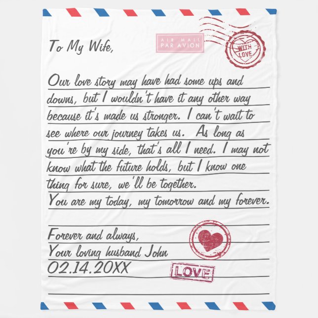 Cobertor De Velo Românico - Letra Dia de os namorados Aniversário d (Frente)