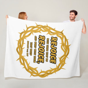 Cobertor De Velo Romanos 12:15 KJV - Escritura de Bíblia Versa