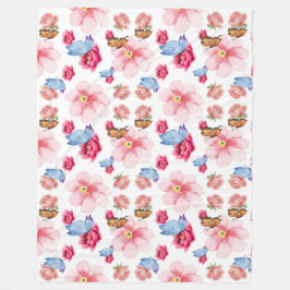 Cobertor De Velo Romantic flowers in English cottage garden