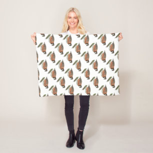 Cobertor De Velo Rooster Bobwhite Quail