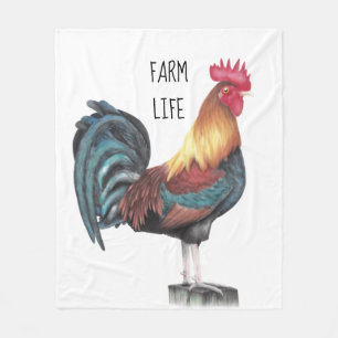 Cobertor De Velo Rooster de Aquarela