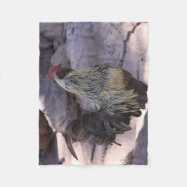Cobertor De Velo Rooster Fleece Blanket
