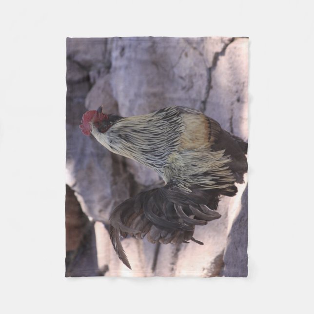 Cobertor De Velo Rooster Fleece Blanket (Frente)