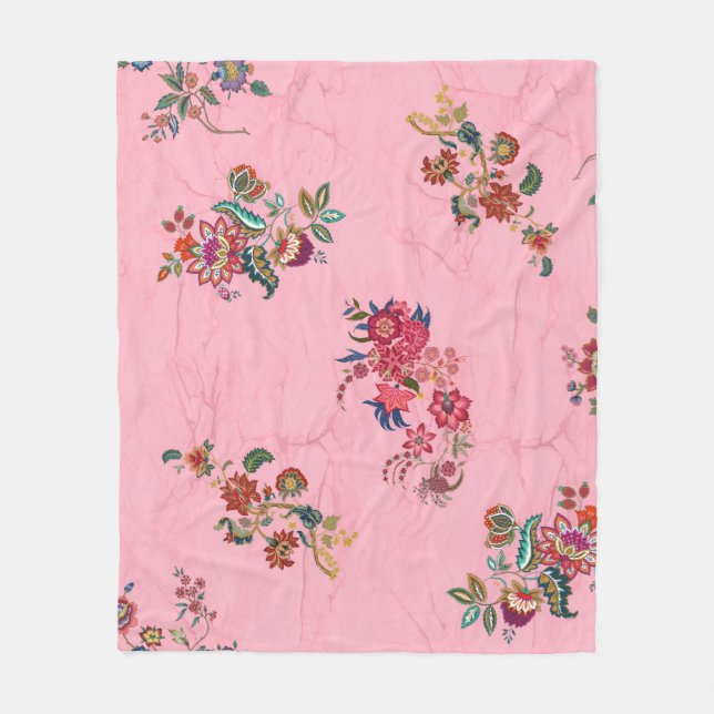 Cobertor De Velo "Rosa Bloom Elegance" (Frente)