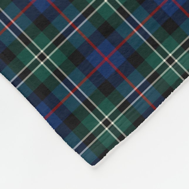 Cobertor De Velo Rosa Clan Forest Green e Blue Hunting Tartan (Quina)