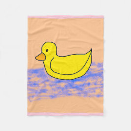 Cobertor De Velo Rosa claro Pipoca Anime Ducky Fleece Blanket