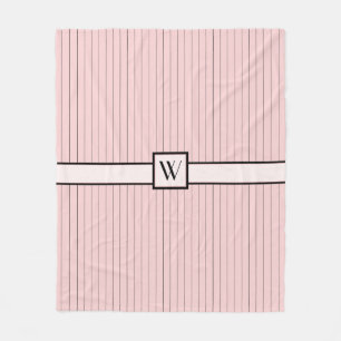 Cobertor De Velo Rosa com Pinstripes Pretas Folheto