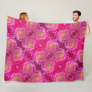 Cobertor De Velo Rosa de Cactus Rosa-de-Fleece Grande