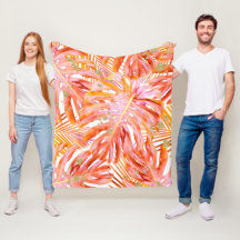 Rosa de Coral Tropical Padrão Dourado de Folha Dou