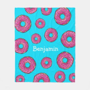 Cobertor De Velo Rosa delicioso suculento rosquinha polvilhada