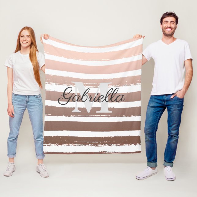 Cobertor De Velo Rosa Dourada com Monograma (In Situ)