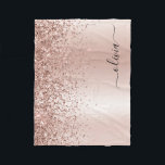 Cobertor De Velo Rosa Dourado - Nome do Monograma do Metal com Lant<br><div class="desc">Rosa Dourado - Folha cor-de-rosa esbranquiçada Folha metálica Sparkle Glitter escovado Nome Monograma de Metal e Folheto de Folha Inicial. Isto faz o doce e perfeito aniversário de 16 anos, casamento, chá de panela, aniversário, chá de fraldas ou festa de solteira presente para alguém que ama luxo de luxo e...</div>