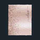 Cobertor De Velo Rosa Dourado - Nome do Monograma do Metal com Lant<br><div class="desc">Rosa Dourado - Folha cor-de-rosa esbranquiçada Folha metálica Sparkle Glitter escovado Nome Monograma de Metal e Folheto de Folha Inicial. Isto faz o doce e perfeito aniversário de 16 anos, casamento, chá de panela, aniversário, chá de fraldas ou festa de solteira presente para alguém que ama luxo de luxo e...</div>