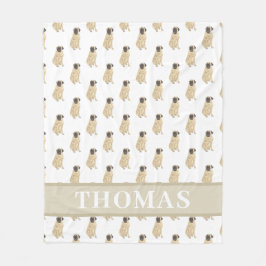 Cobertor De Velo Rosa e Branco Mastiff Personalizados