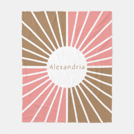 Cobertor De Velo Rosa e Castanho Personalizados