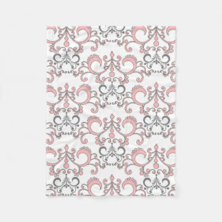 Cobertor De Velo Rosa Elegante e Cinzas