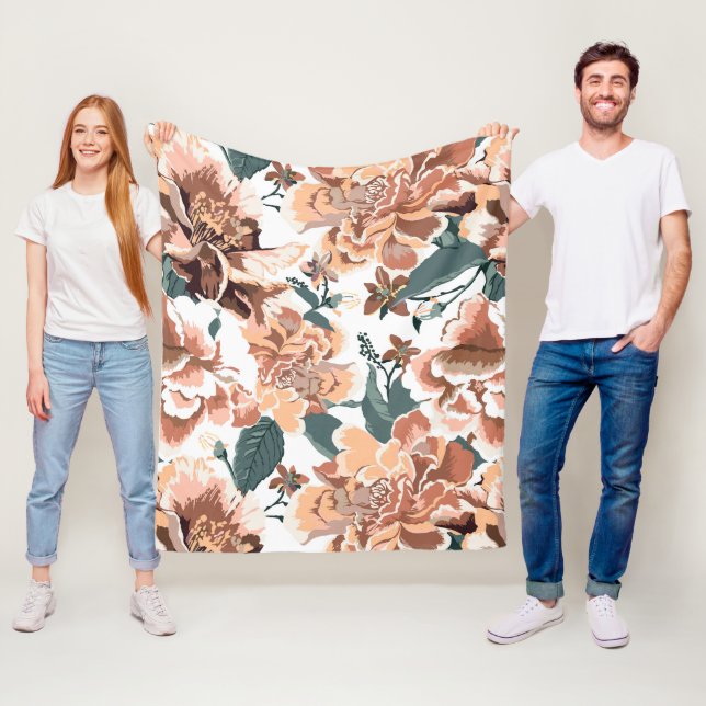 Cobertor De Velo Rosa Floral Pattern Elegante Design (In Situ)