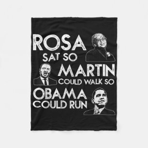Cobertor De Velo Rosa Martin Obama African American Black History M