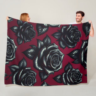 Cobertor De Velo Rosa preto 60x80 Folha