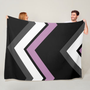 Cobertor De Velo Rosa, preto, cinza e branco Chevron
