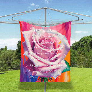 Cobertor De Velo Rosa Rosa Bold Em Flor Poema Boêmio Artsy