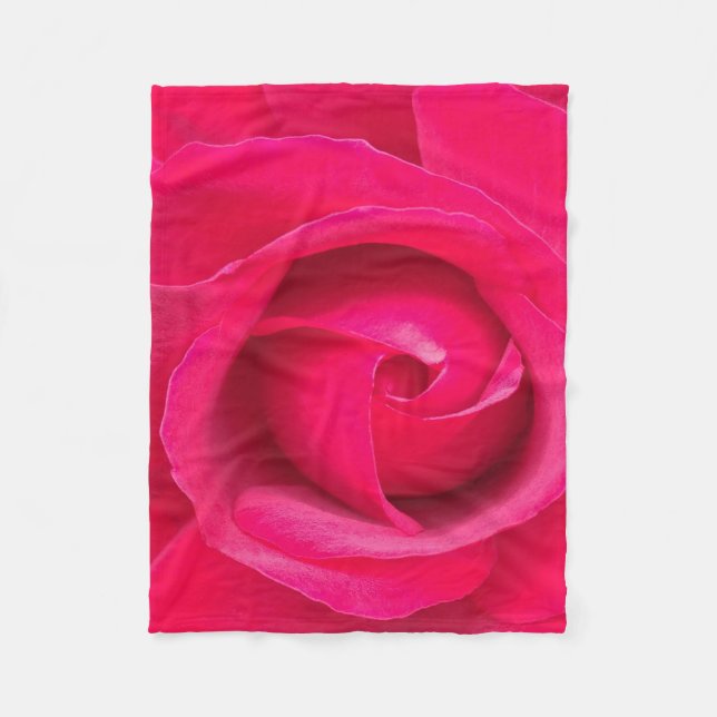 Cobertor De Velo Rosa Rosa Vermelha Romântica (Frente)