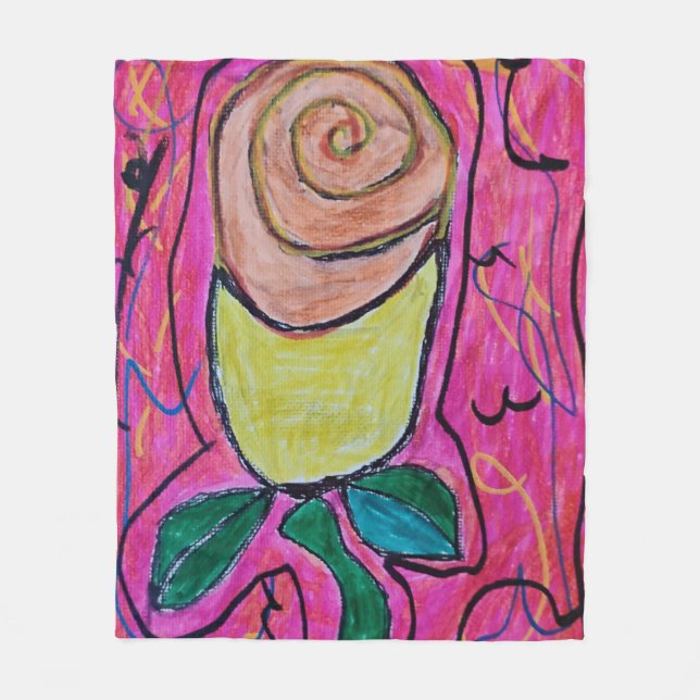 Cobertor De Velo Rosa selvagem (Frente)