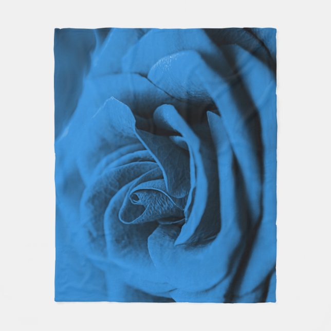 Cobertor De Velo Rosa vermelha azul próxima, macrobeleza. (Frente)