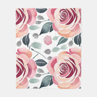 Cobertor De Velo Rosas Abstratas Em Cores Pastel