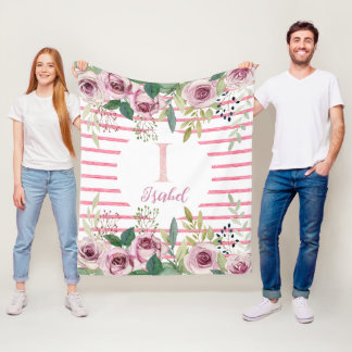 Cobertor De Velo Rosas de Aquarela