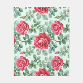 Cobertor De Velo Rosas De Aquarelas: Ilustração Sem Costura Floral.